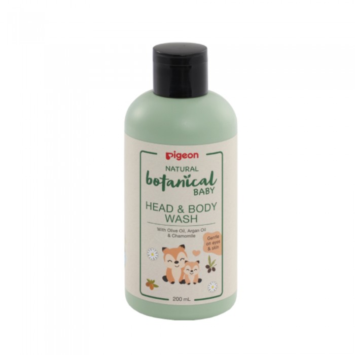 PIGEON Natural Baby Head to Toe Baby Body Wash 200ml Sabun Mandi Baby, Mandian Baby, Sabun Baby