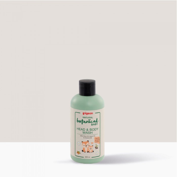 PIGEON Natural Baby Head to Toe Baby Body Wash 200ml Sabun Mandi Baby, Mandian Baby, Sabun Baby