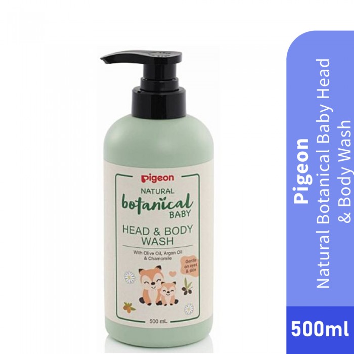 PIGEON Natural Baby Head to Toe Baby Body Wash 500ml Sabun Mandi Baby, Mandian Baby, Sabun Baby