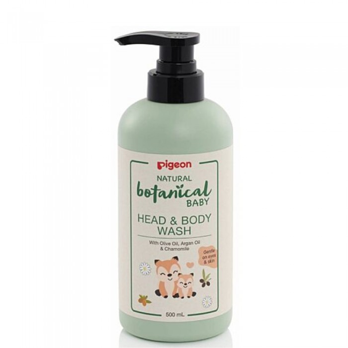 PIGEON Natural Baby Head to Toe Baby Body Wash 500ml Sabun Mandi Baby, Mandian Baby, Sabun Baby