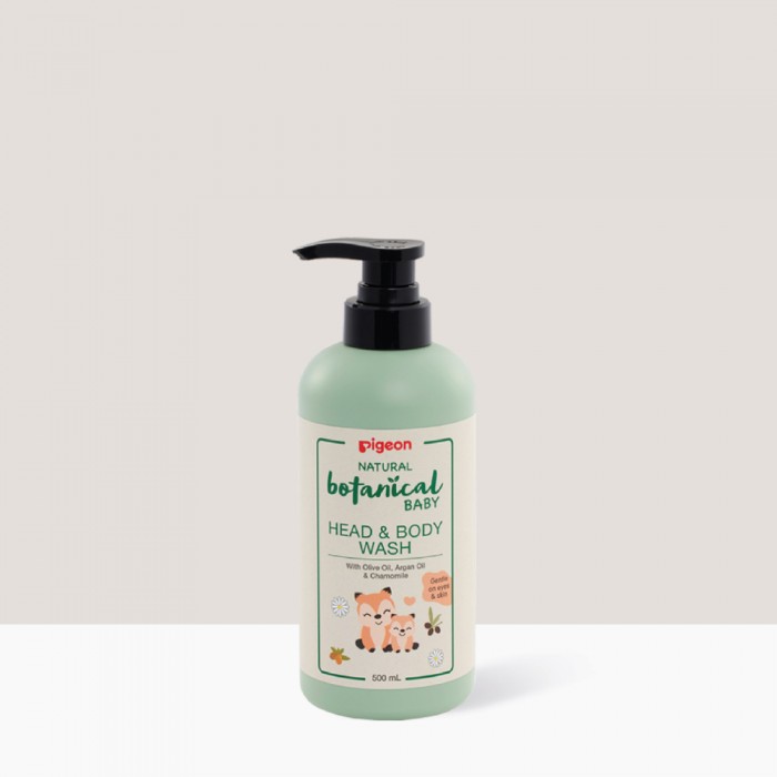 PIGEON Natural Baby Head to Toe Baby Body Wash 500ml Sabun Mandi Baby, Mandian Baby, Sabun Baby