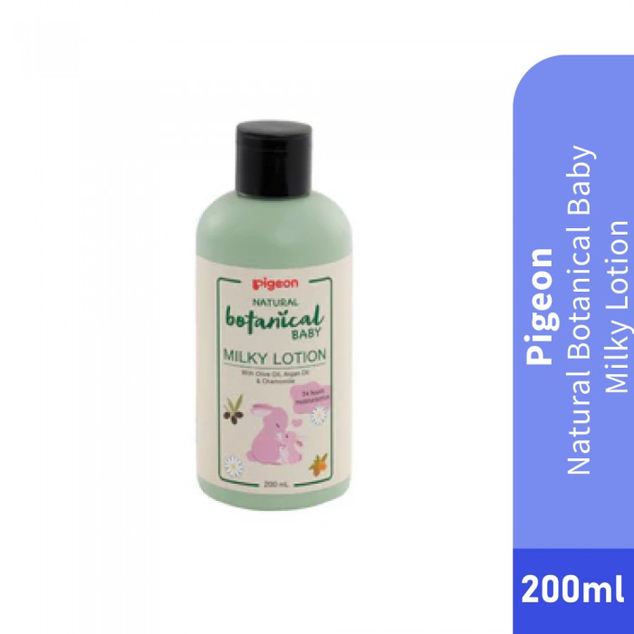PIGEON Natural Botanical Milky Baby Lotion 200ml for Baby Lotion Organic, Lotion Baby, Kids Lotion