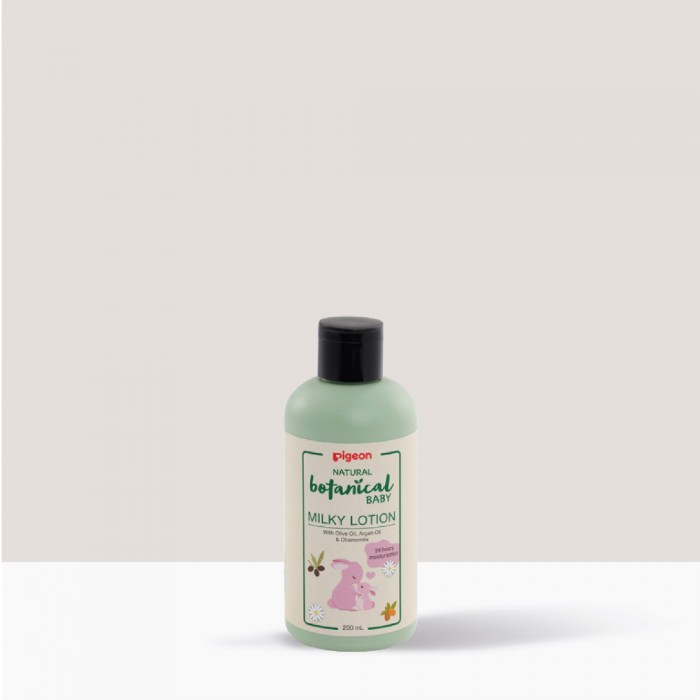 PIGEON Natural Botanical Milky Baby Lotion 200ml for Baby Lotion Organic, Lotion Baby, Kids Lotion