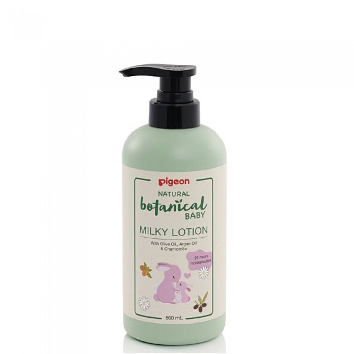 PIGEON Natural Botanical Milky Baby Lotion 500ml for Baby Lotion Organic, Lotion Baby, Kids Lotion