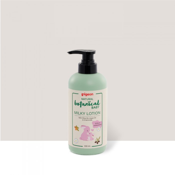 PIGEON Natural Botanical Milky Baby Lotion 500ml for Baby Lotion Organic, Lotion Baby, Kids Lotion