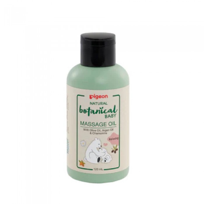 PIGEON Natural Botanical Baby Massage Oil 120ml for Baby Oil, Minyak Telon, Minyak Baby, Minyak Telon Baby