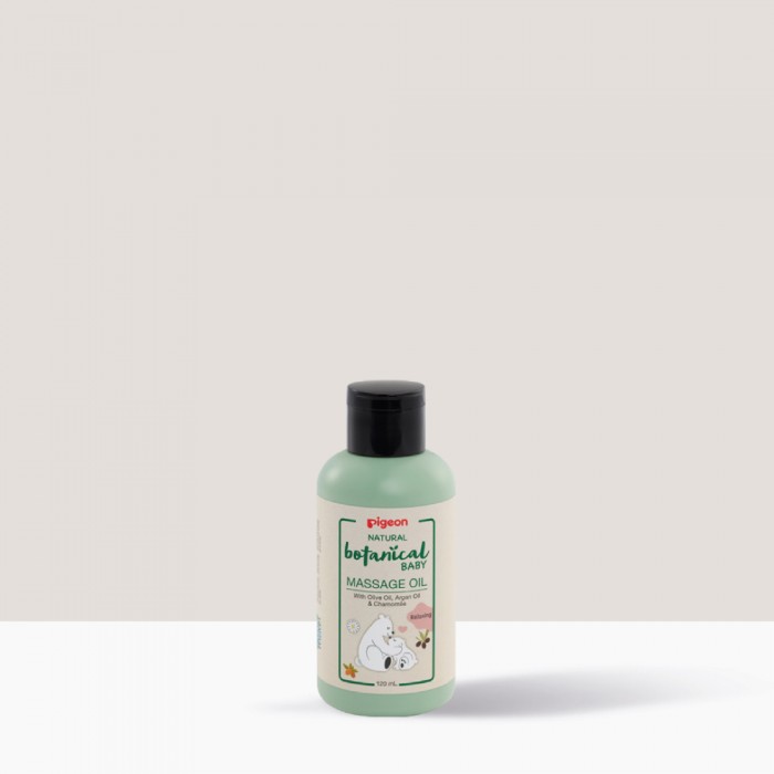 PIGEON Natural Botanical Baby Massage Oil 120ml for Baby Oil, Minyak Telon, Minyak Baby, Minyak Telon Baby