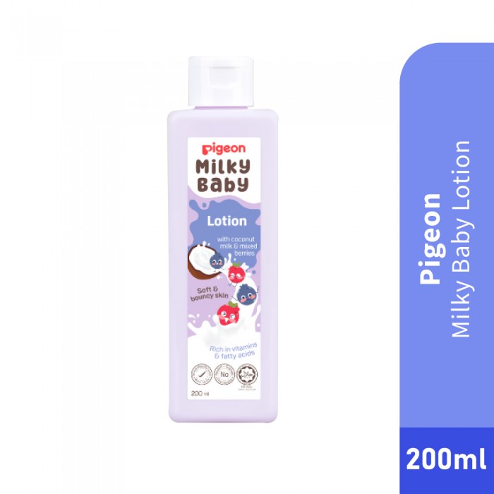 PIGEON Milky Baby Lotion 200ml for Baby Lotion Organic, Lotion Baby, Kids Lotion