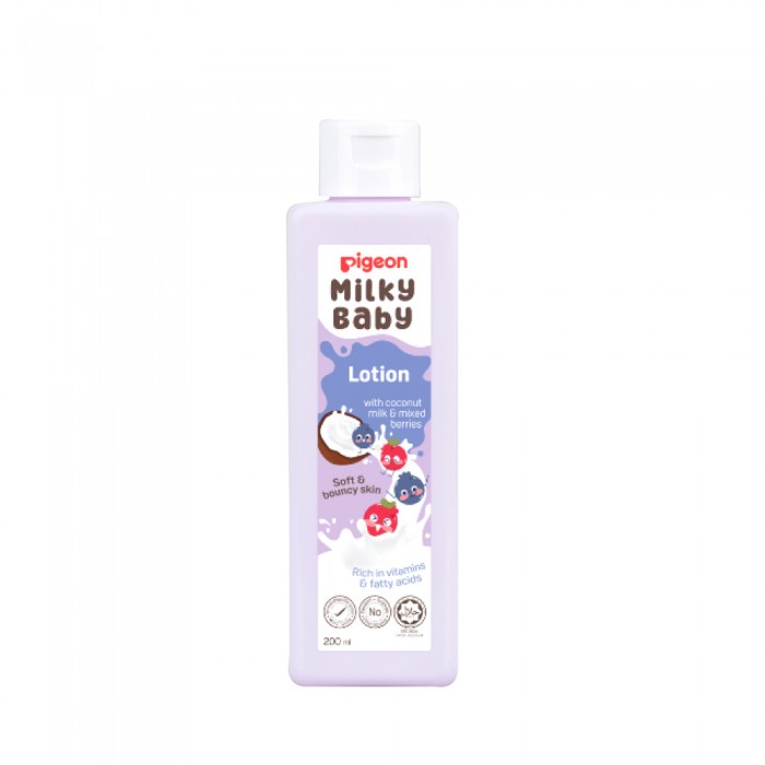 PIGEON Milky Baby Lotion 200ml for Baby Lotion Organic, Lotion Baby, Kids Lotion