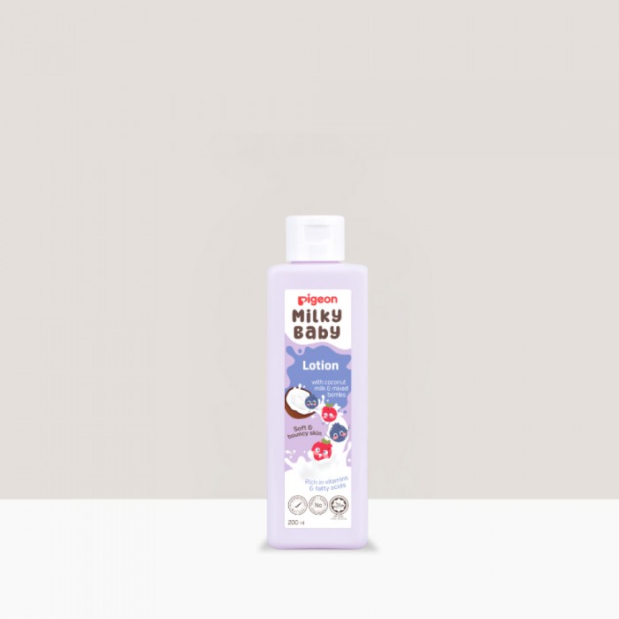 PIGEON Milky Baby Lotion 200ml for Baby Lotion Organic, Lotion Baby, Kids Lotion