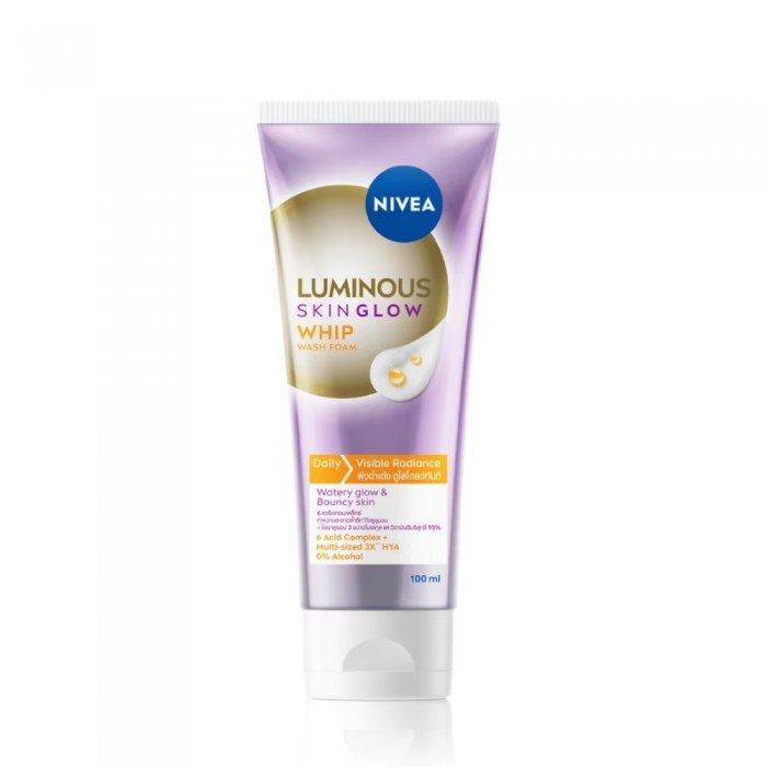 NIVEA Face Care Luminous Whip Foam 100ml for Face Wash, Facial Wash, Facial Cleanser, Pencuci Muka