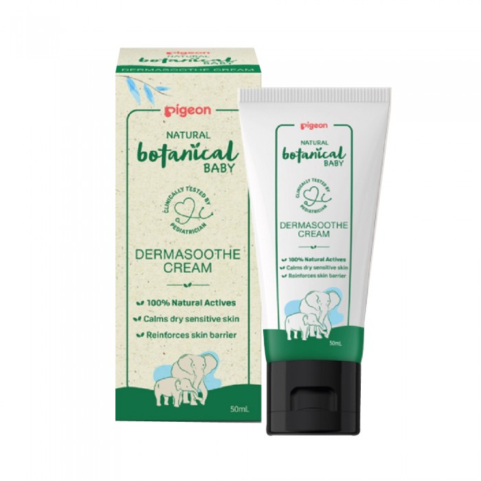 PIGEON Natural Botanical Baby Dermasoothe Cream 50ml for Eczema Cream, Baby Face Cream, Cream Baby