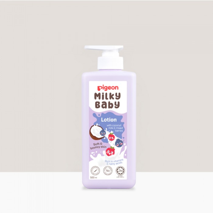 PIGEON Milky Baby Lotion 500ml for Baby Lotion Organic, Lotion Baby, Kids Lotion