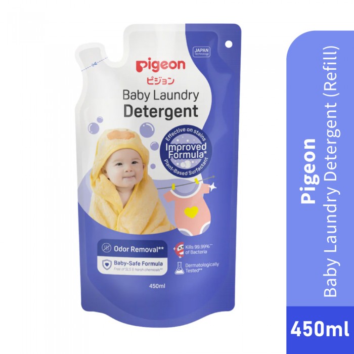 PIGEON Baby Laundry Detergent Refill 450ml Sabun Basuh Baju Baby, Detergent Baby, Sabun Baju Baby