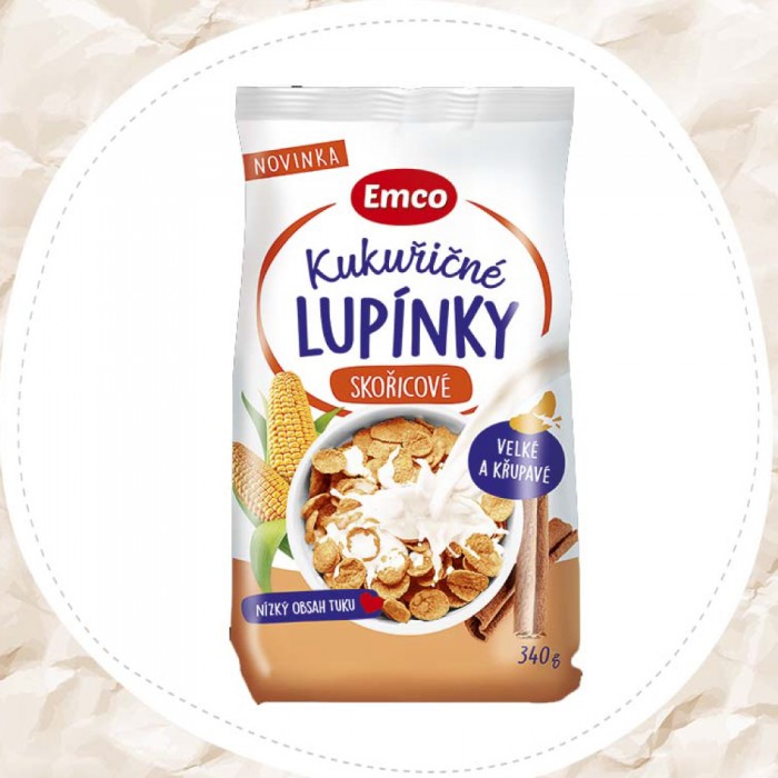 EMCO Cinnamon Cornflakes 375g for Cereal, Cornflake, Cereal Breakfast, Cornflakes Crunchy, Snacks
