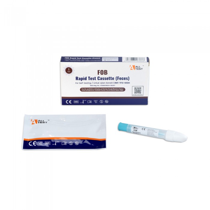 ALLTEST FOB Rapid Teset Casette 1 Test Kit, Bowel Fob Home Test Kit
