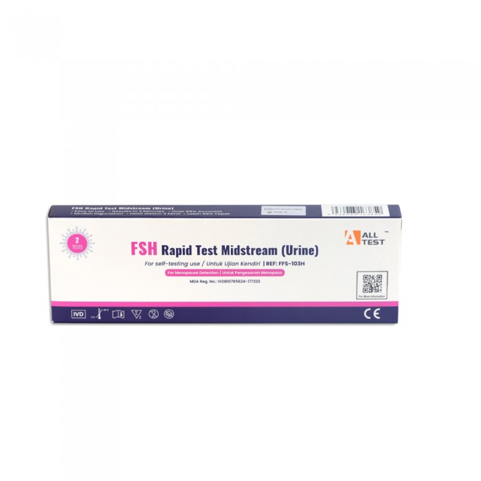 ALLTEST FSH Rapid Test Casette 2 Test Kit, Menopause Test Kit, Urine Test Kit