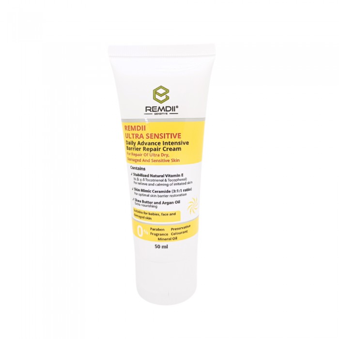 REMDII Ultra Sensitive Cream 50ml for Repair of Ultra Dry, Damaged and Sensitive Skin, Shea Moisture