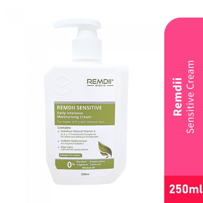 REMDII Sensitive Cream 250ml for Moisturizing Cream, Vitamin E Cream, Aloe Vera Cream, Moisturizer