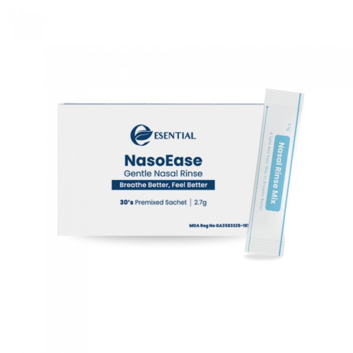 ESENTIAL Nasoease Gentle Nasal Rinse 30's Premixed Sachets, Sinus Rinse, Nasal Spray, Nose Cleaner
