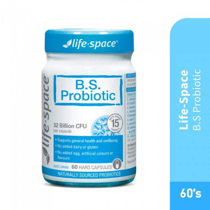 LIFE SPACE Bs Probiotic 60's Broad Spectrum Probiotic, Probiotic Supplement, Probiotics, 益生菌