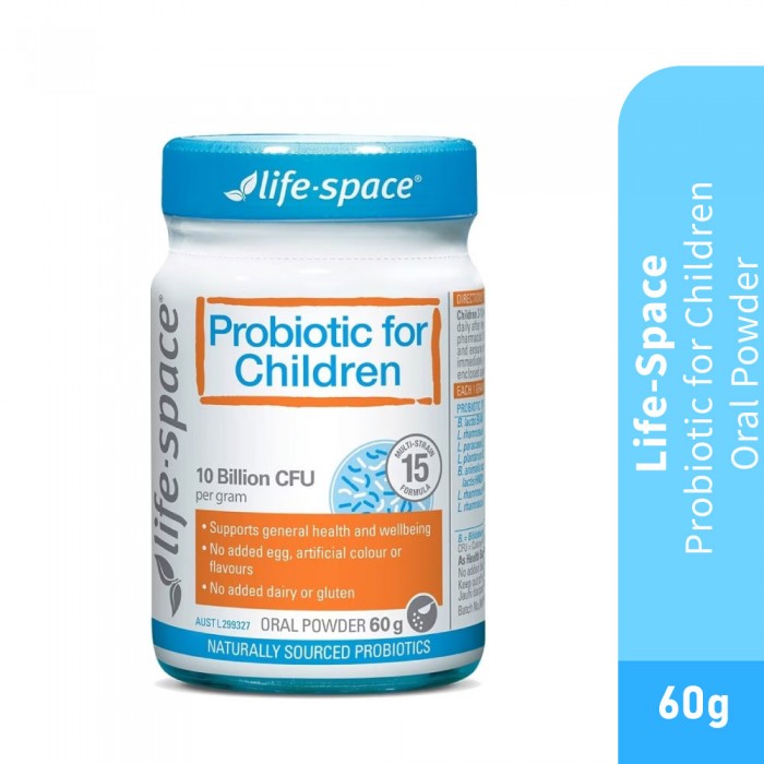 LIFE SPACE Serbuk Probiotik Kanak Kanak 60g Probiotic for Children Oral Powder, Digestive Enzyme