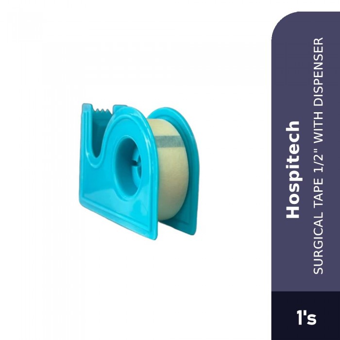 HOSPITECH SURGICAL TAPE 1/2" WITH DISPENSER 1'S