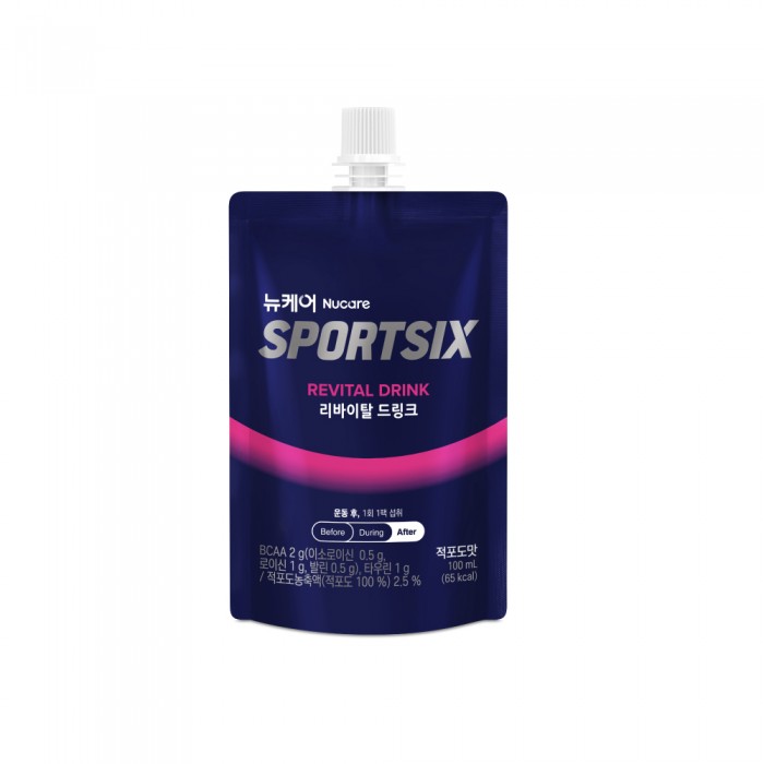 SPORTSIX Revital Drink 100ml - Red Grape for Recovery Drink with Bcaa, Electrolyte Drink