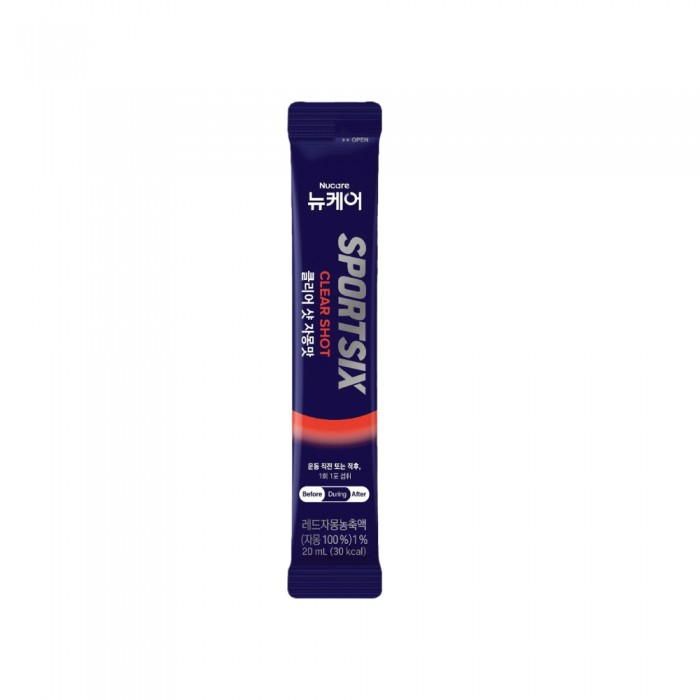 SPORTSIX Clear Shot 20ml X 10's for Energy Gel, Electrolyte Gel with Apple Cider Vinegar