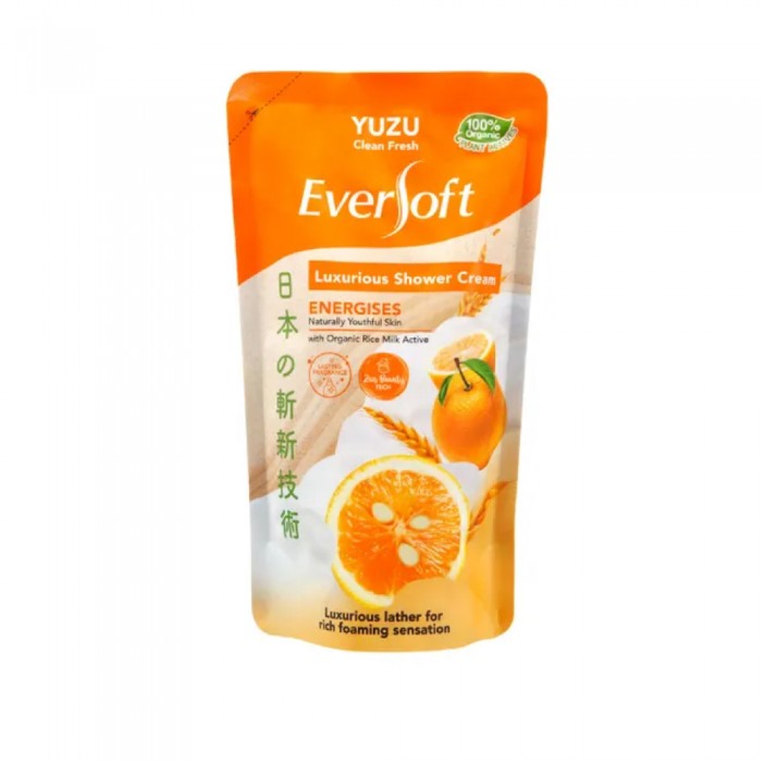 EVERSOFT Shower 550g - Yuzu for Body Wash, Shower Gel, Sabun Badan, Sabun Mandi Tahan Lama
