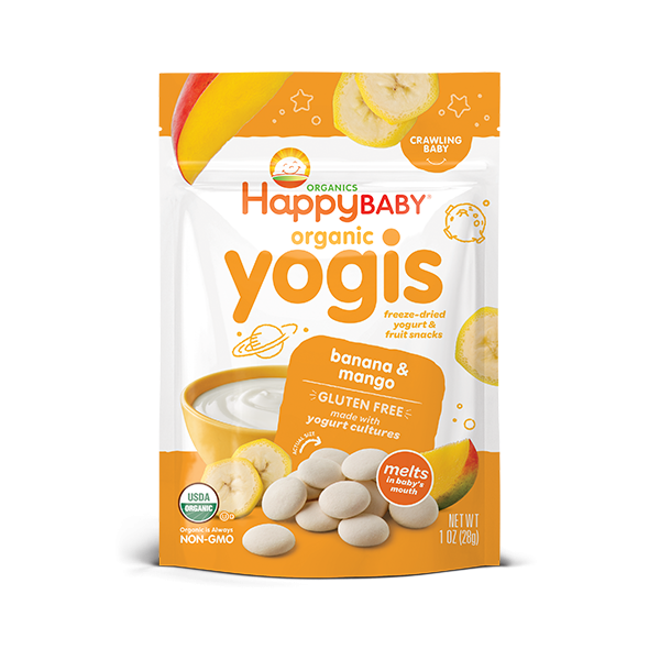 Happybaby Organic Greek Yogis 1Oz - Banana Mango