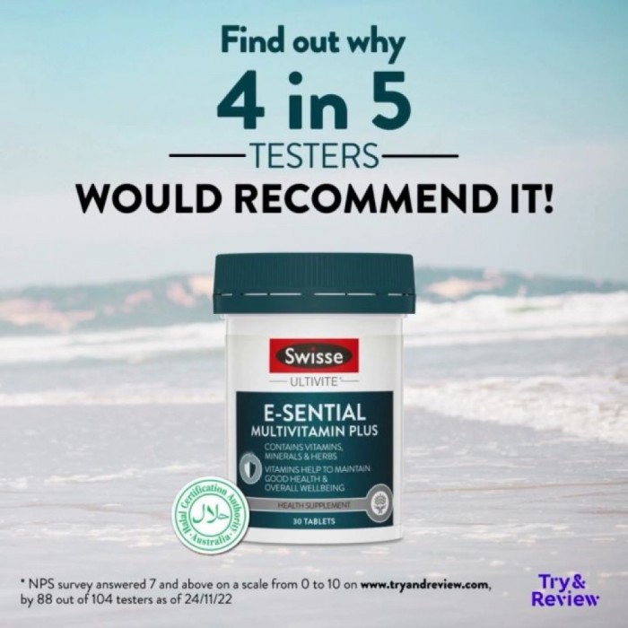 SWISSE Ultivite E-sential Multivitamin Plus 60's for Multivitamins, Swisse Multivitamin, Vitamin
