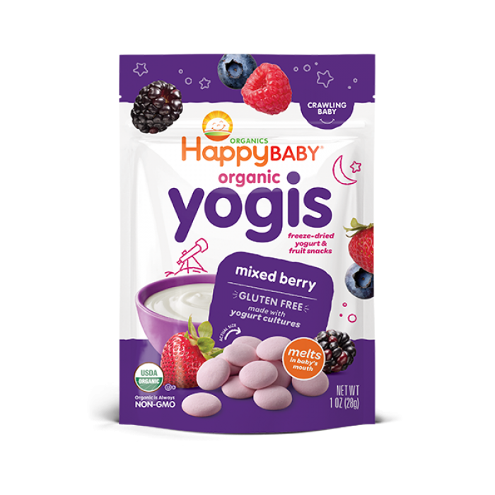Happybaby Organic Greek Yogis 1Oz - Mixed Berry