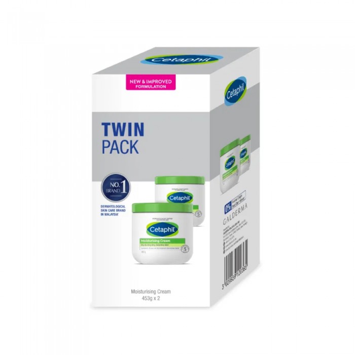 CETAPHIL Moisturizing Cream 453g X 2 for Moisturizer, Moisturiser, Pelembab, Krim Muka