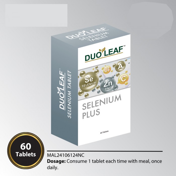 DUOLEAF Selenium Plus 60's for Selenium Supplement, Multivitamin, Zinc Supplement