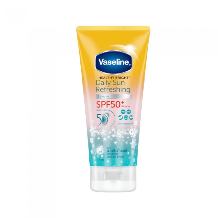 VASELINE Healthy Bright Spf50+ Daily Sun Refreshing Serum Sunscreen 170ml, Vaseline Sunscreen