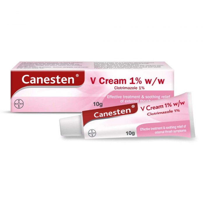 CANESTEN V Cream 1% 10g for Antifungal Cream for Vaginal Yeast Infection, Thrush & Fungal Irritation