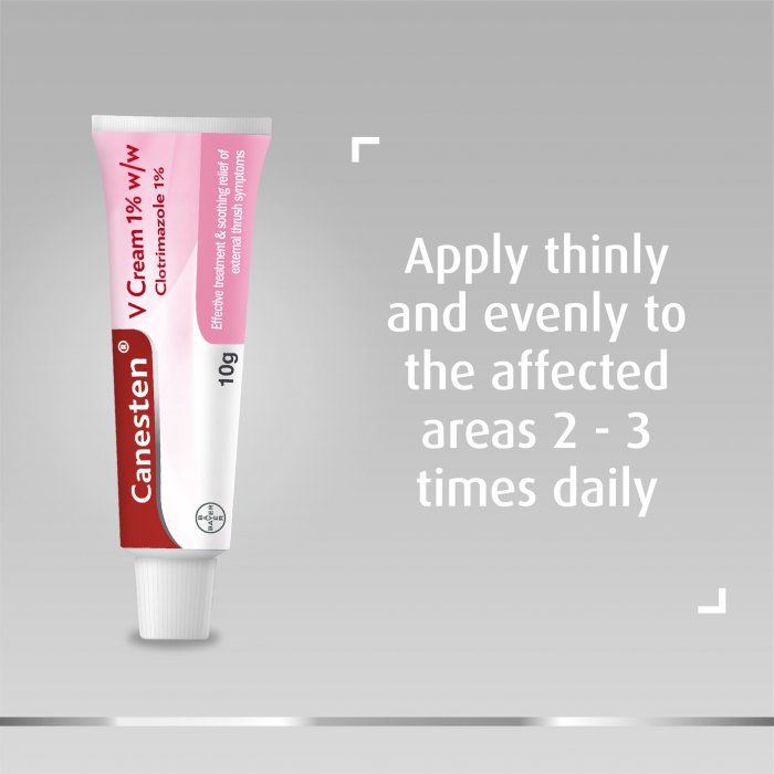 CANESTEN V Cream 1% 10g for Antifungal Cream for Vaginal Yeast Infection, Thrush & Fungal Irritation