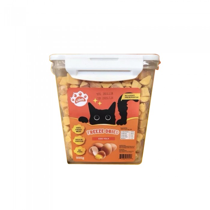 LILIEN Freeze Dried Egg Yolks Cat Snack 400g for Cat Treat, Cat Food, Makanan Kucing