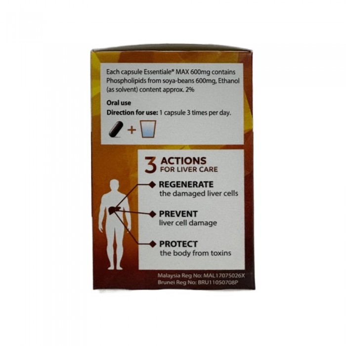 ESSENTIALE Max 600mg 30's for Liver Detox, Liver Supplement, Fatty Liver Supplements
