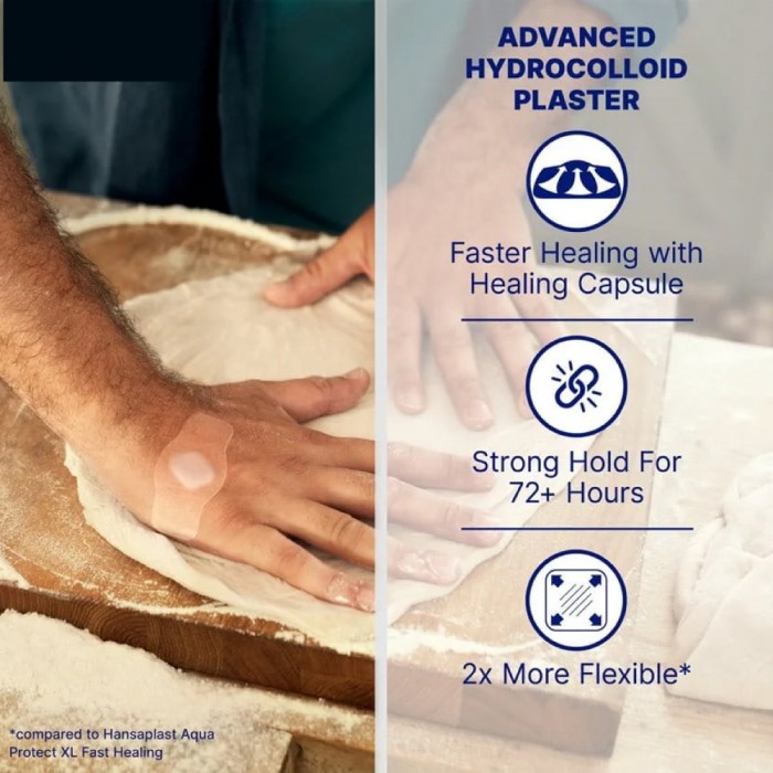 HANSAPLAST Second Skin Protection 6's for Plaster Luka Waterproof, Waterproof Plaster