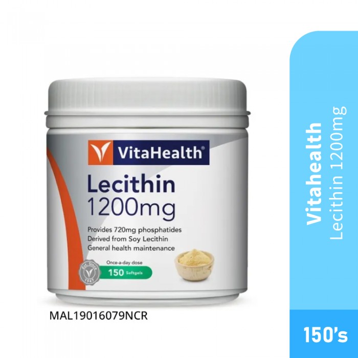 VITAHEALTH Lecithin 1200mg 150's with Soy Lecithin for Liver, Cholesterol Supplement