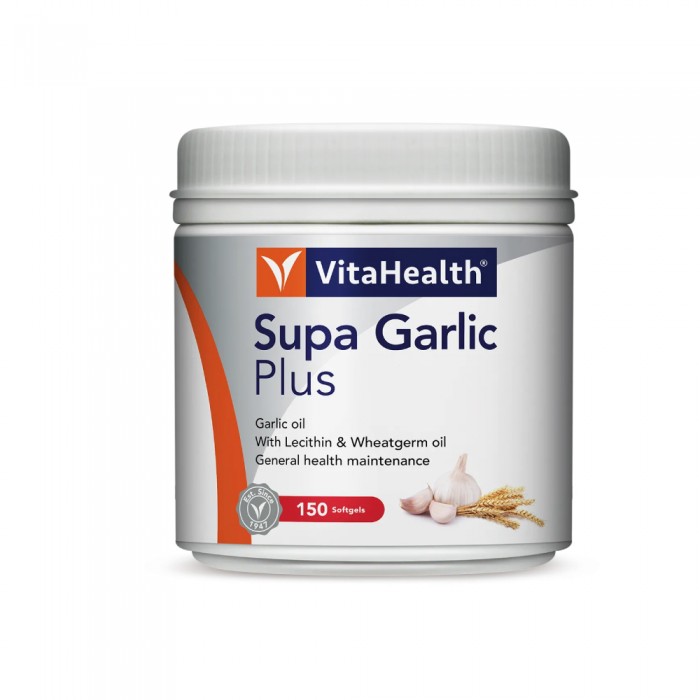 VITAHEALTH Supa Garlic Plus 150's for Cholesterol Supplement, Blood Pressure Supplement