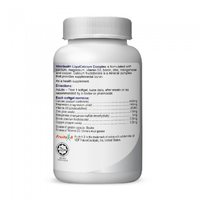 VITAHEALTH Liquicalcium Complex 60's for Calcium, Bone