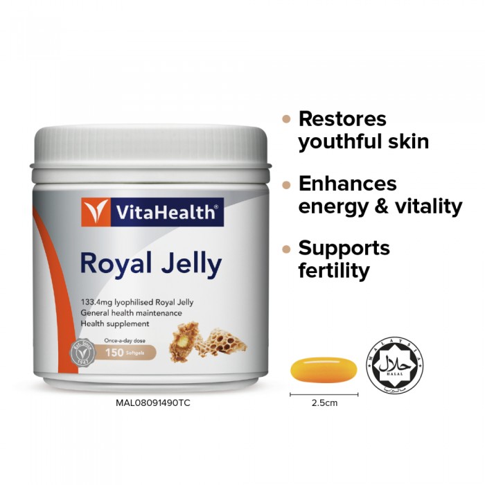 VITAHEALTH Royal Jelly 150's with Royal Jelly Honey, Royal Jelly Supplement
