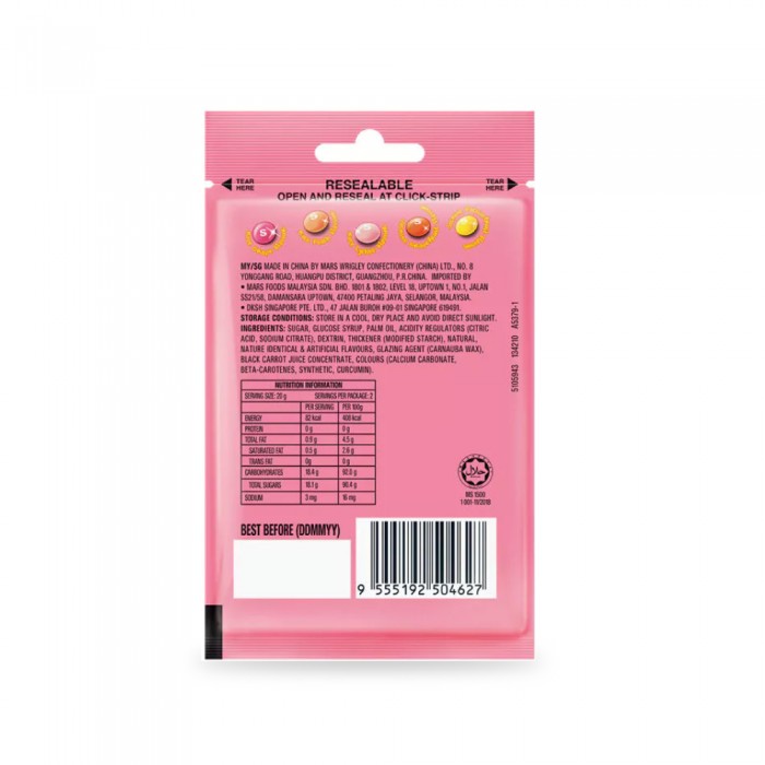SKITTLES Flora 40g for Skittles Candy, Gula Gula Masam, Sour Candy, Gummy Candy