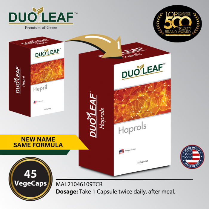 DUOLEAF Haprols 45's with Milk Thistle Supplement for Jaundice, Liver Supplement