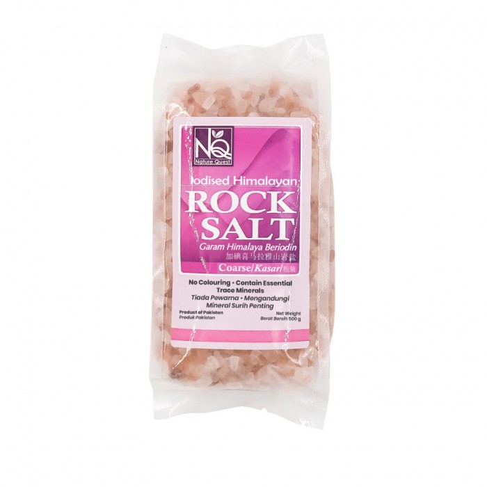COUNTRY FARM NATURE QUEST Himalayan Rock Salt 500g (Coarse) for Natural Salt, Garam Bukit Himalaya