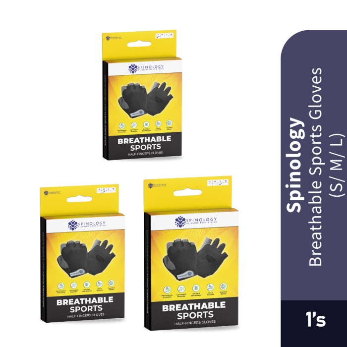 Spinology Breathable Sport Gloves for Gym Glove, Sport Glove (S/M/L)