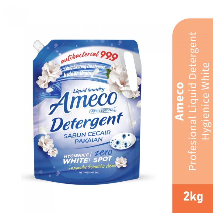 AMECO Professional Liquid Detergent 2kg for Laundry Detergent, Sabun Basuh Baju, 洗涤剂